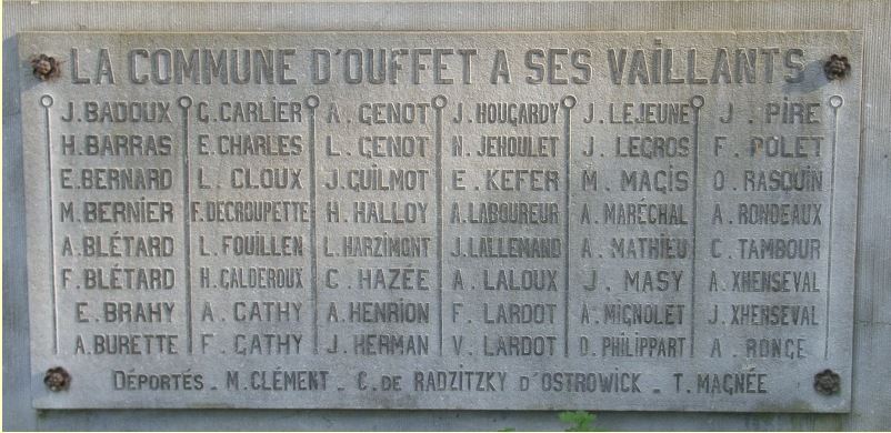 Monument d'Ouffet
