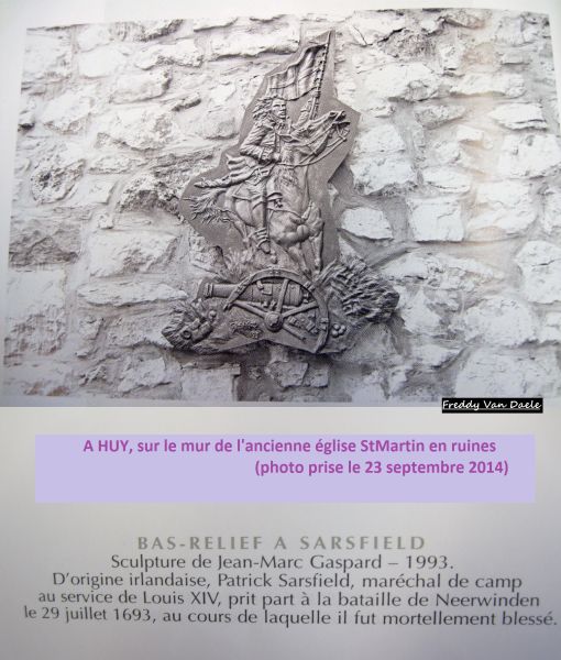 Fichier:Bas-relief "Sarsfield" à Huy St-Martin.jpg