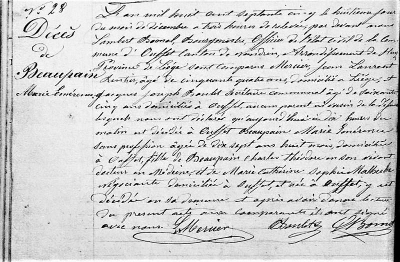 Fichier:Beaupain Marie Emmerence acte de +.jpg
