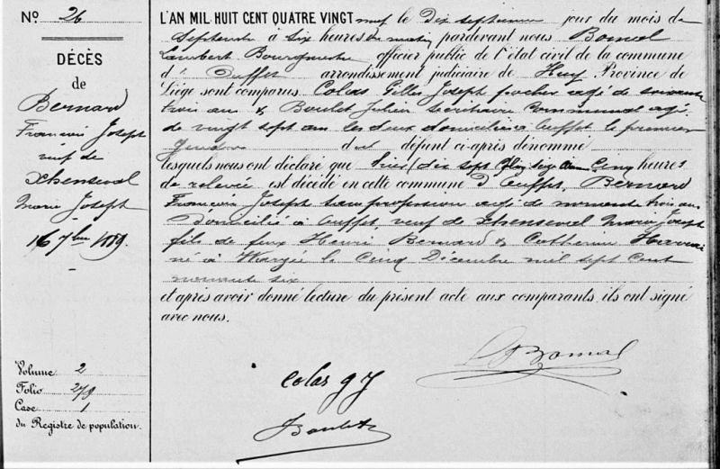 Fichier:Bernard François acte de +.jpg