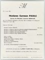 Faire-part du décès de Carmen Figols le 11/06/1982