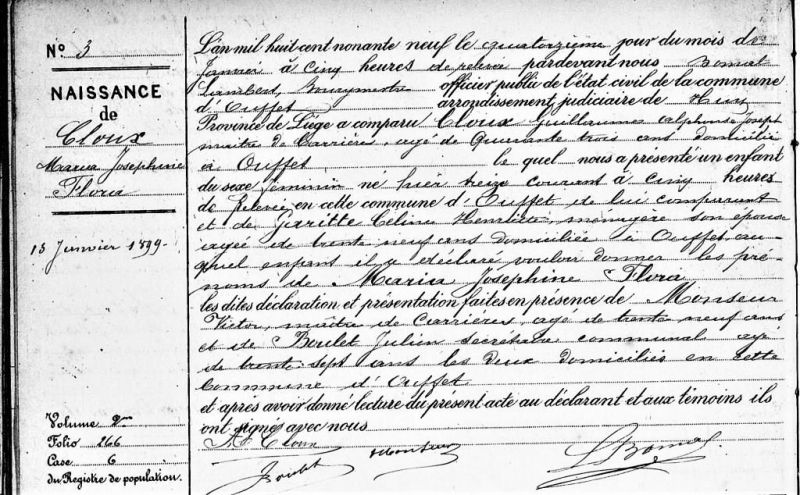 Fichier:Cloux Marie Joséphine acte naiss 0.jpg