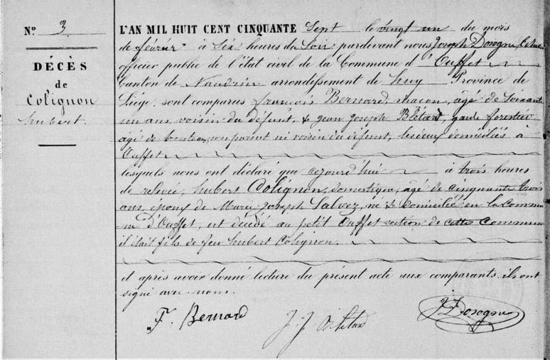 Fichier:Colignon Hubert acte de +.jpg