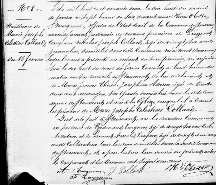 Fichier:Collard Marie Joseph Célestine Acte de 0.jpg