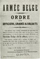 Broqueville, ministre belge de la guerre 17 octobre 1914