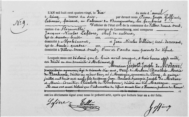 Fichier:De Modave de Masogne Léopold acte de +.jpg