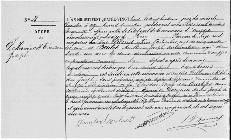 Fichier:Delbrouck Théophile acte de +.jpg