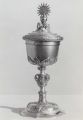 Ciboire, pied et couvercle ornés de quatre têtes d'anges, argent et partiellement doré, 1693