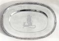 Plateau, figure de Saint Médard, argent, 1718