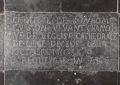 Dalle funéraire église d'Ouffet_Ci-git IL de Bonhome † 14.10.1803