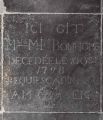 Dalle funéraire église d'Ouffet_Ci-git Mlle MI de Bonhome † 10.09.1798