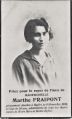 Décès de Marthe Fraipont le 09.11.1929