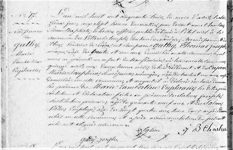Fichier:Gathy Marie (X Vitoux) acte de 0.jpg
