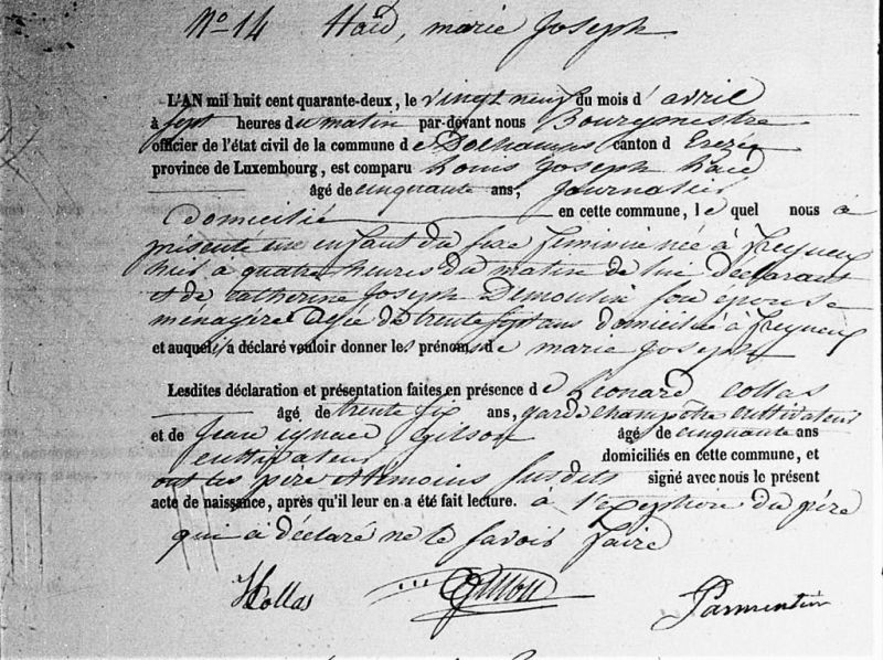 Fichier:Haid Marie acte de 0.jpg