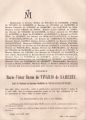 Faire-part du décès de Marie-Victor baron de VIVARIO de Ramezée le 8 avril 1886
