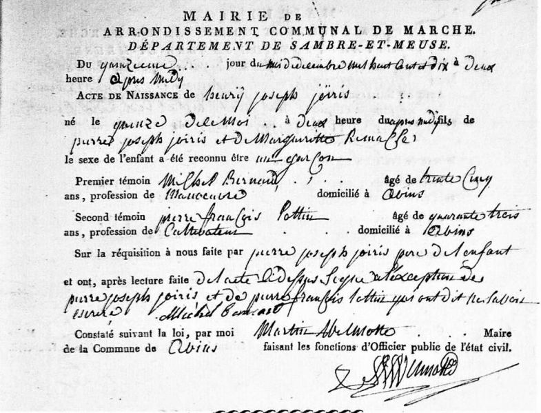 Fichier:Joiris acte de naissance.jpg