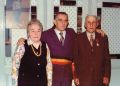 Au milieu du couple DELHONGNE-BOUILLON, le bourgmestre Joseph COLLIGNON.