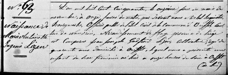 Fichier:Lizen Marie Antoinette Eugénie 1 acte de 0.jpg