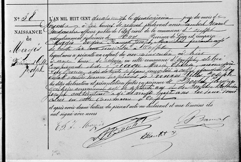 Fichier:Magis Fernand Acte naissance.jpg