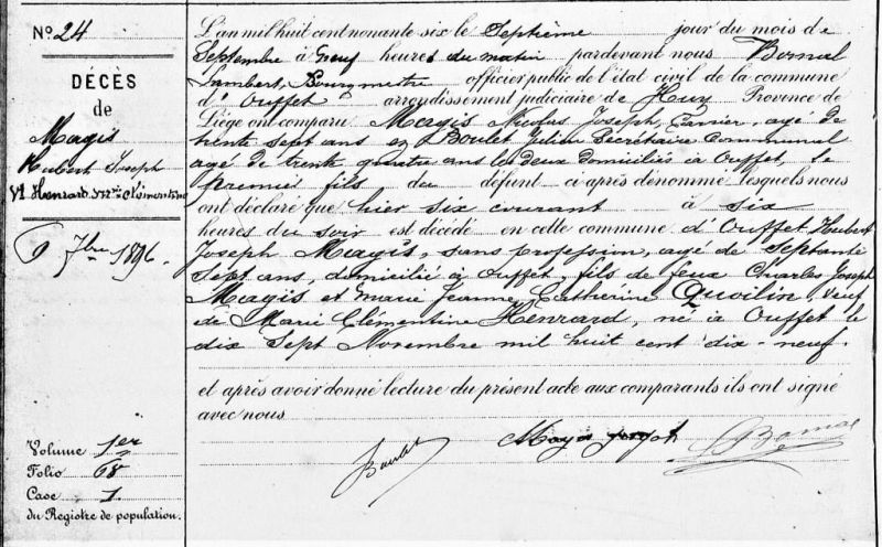 Fichier:Magis Hubert acte de +.jpg