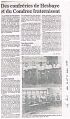 Le Soir du 10 et 11.03.1984