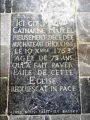 Dalle d'hommage à Catherine Marcel