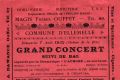 Une publicité des frères Magis lors d'un concert à Ellemelle en 1932