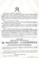 Faire part décès de Henry de Radzitzky le 02.10.1944