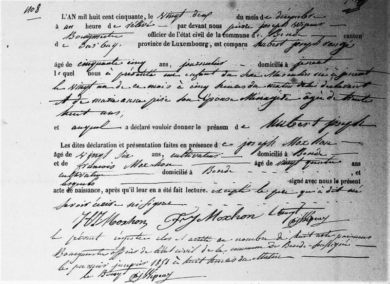 Fichier:Rongé Hubert dit Joseph acte de 0.jpg
