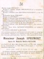 Décès de Joseph Sprumont
