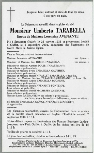 Fichier:Tarabella Umberto ép. Avenante Lorenzina.JPG