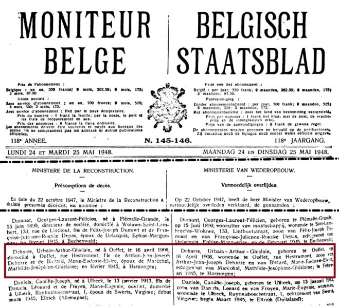 Fichier:Urbain DEHARRE extraits MB 145-146 1948.71.jpg