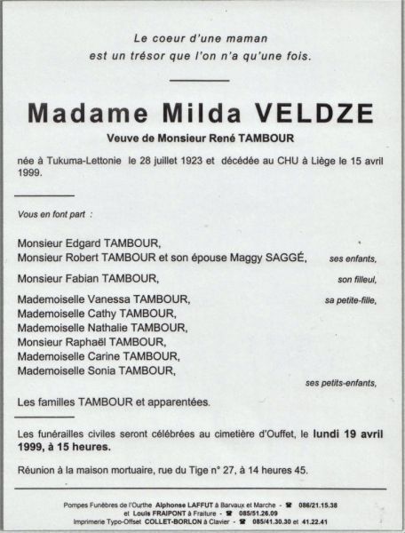 Fichier:Veldze Milda veuve Tambour René.JPG