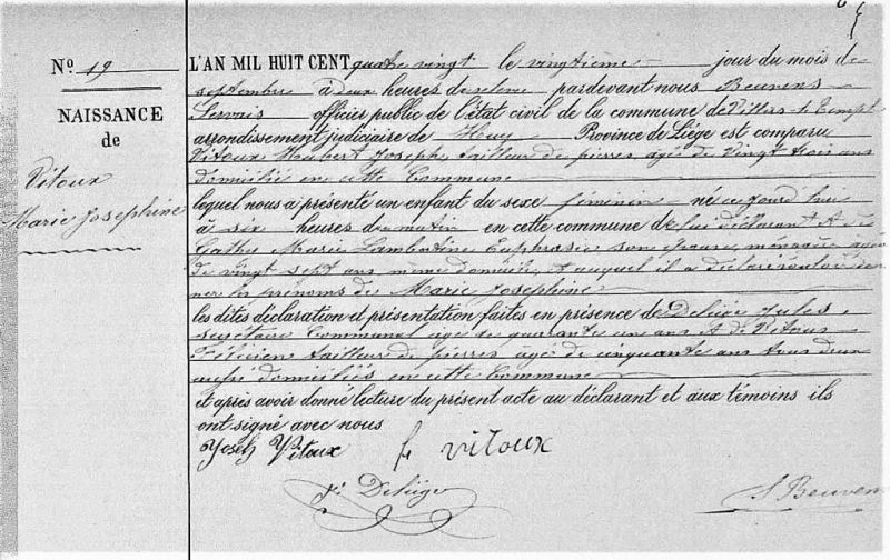 Fichier:Vitoux Marie Joséphine acte de 0.jpg